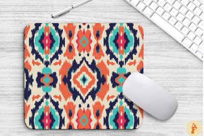 Ikat Pattern Moroccan Boho Mouse Pad