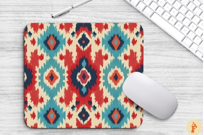 Ikat Pattern Moroccan Boho Mouse Pad