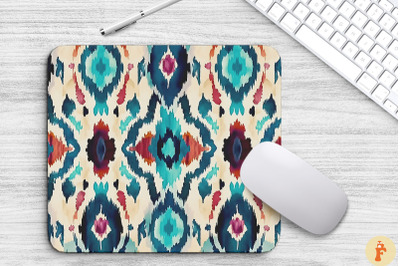 Ikat Pattern Moroccan Boho Mouse Pad