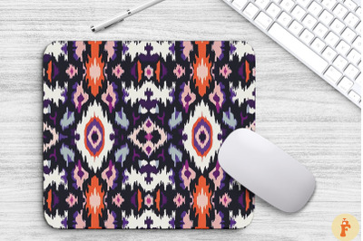 Ikat Pattern Moroccan Boho Mouse Pad