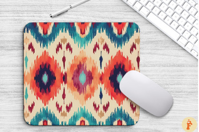 Ikat Pattern Moroccan Boho Mouse Pad