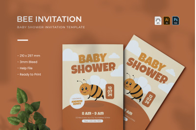 Bee - Baby Shower Invitation