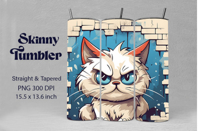 3D Graffiti Cartoon Birman Cat