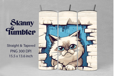 3D Graffiti Cartoon Birman Cat