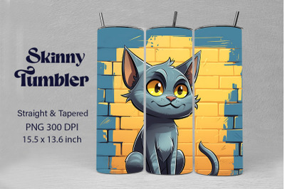 3D Graffiti Cartoon Chartreux Cat