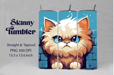 3D Graffiti Cartoon Persian Cat