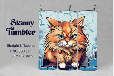 3D Graffiti Cartoon Siberian Cat