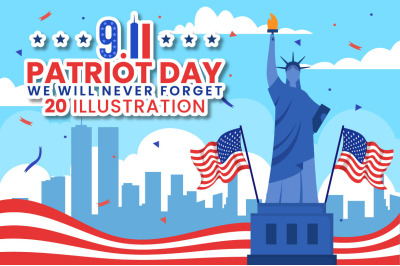 20 USA Patriot Day Illustration