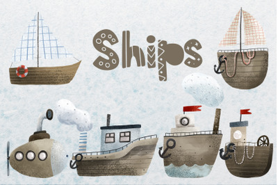 Ships Clipart illustrations