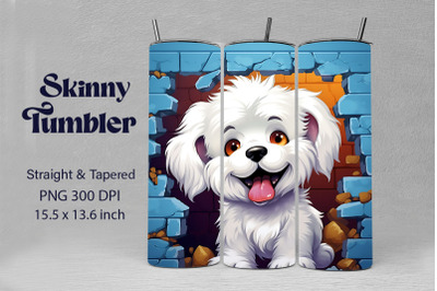 3D Graffiti Happy Bichon Frise Dog