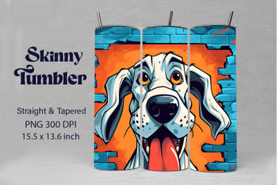 3D Graffiti Happy Great Dane Dog