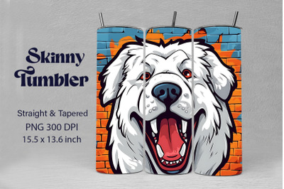 3D Graffiti Happy Great Pyrenean Dog