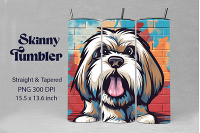 3D Graffiti Happy Lhasa Apso Dog