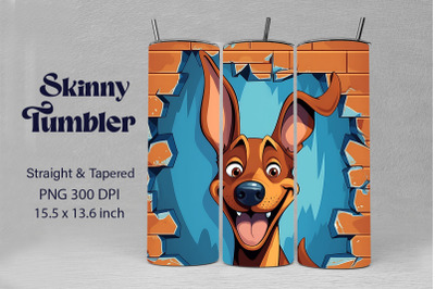 3D Graffiti Happy Pinscher Dog