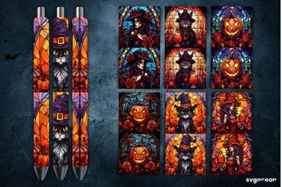 Stained Glass Halloween Pen Wrap | Sublimation