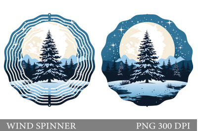 Christmas Tree Wind Spinner. Winter Spinner Sublimation