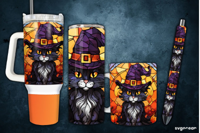 Halloween Cat Bundle | Tumbler | Mug | Pen