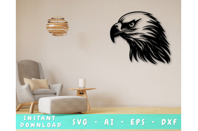 Eagle Laser SVG Cut File&2C; Eagle Glowforge File&2C; Eagle DXF&2C; Eagle EPS