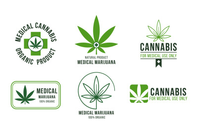 Cannabis label for medical use. Legal marijuana treatment&2C; painkiller