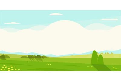 Summer meadow background. Farm panorama with rural flowers&2C; countrysid