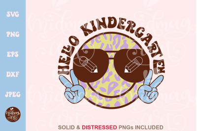 Hello kindergarten SVG, Retro teacher cut file
