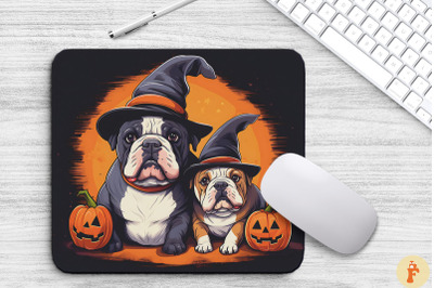 Cute American Bulldogs In A Witch&#039;S Hat