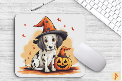 Cute Dalmatian Dog In A Witch&#039;S Hat