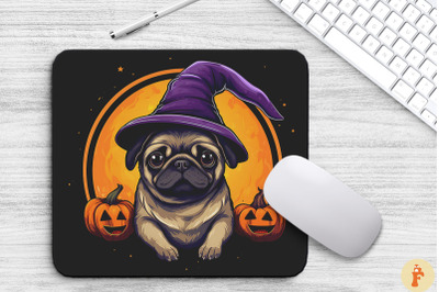 Cute Pug Dog In A Witch&#039;S Hat