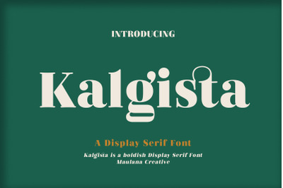 Kalgista Serif Display Font