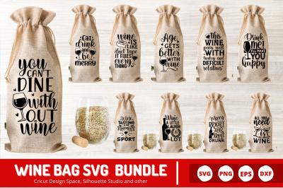Wine Bag SVG  Bundle