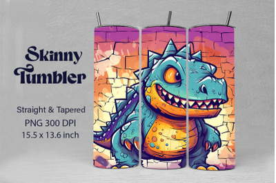 3D Graffiti Cartoon Ankylosaurus Dino