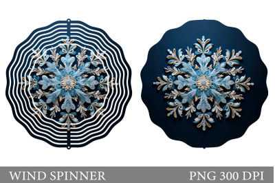 3D Snowflake Spinner Sublimation. Snowflake Wind Spinner