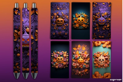 Spooky Pumpkins Halloween Pen Wrap | Sublimation