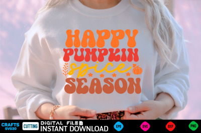 Happy Pumpkin Spice Season retro svg design