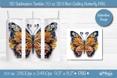3D Frog Tumbler Wrap with flowers and butterflies PNG