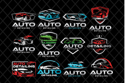 Auto Detailing Template Logo Bundle
