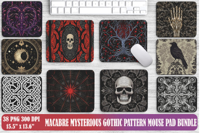 Macabre Mysterious Gothic Pattern Mouse Pad