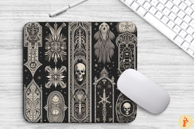 Gothic Gravestone Engravings Pattern