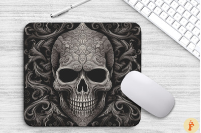 Haunting Skull Motif Gothic Pattern