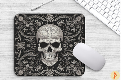 Haunting Skull Motif Gothic Pattern