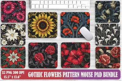 Gothic Flowers Pattern Background&amp;nbsp;