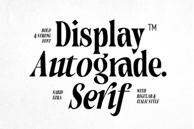 Autograde - Strong Bold Serif