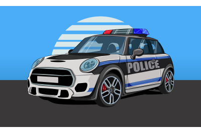 Police Car Vector Illustration