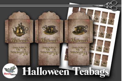 Halloween Tea Bag Envelopes and Labels