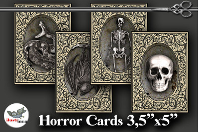 Horror Halloween Art Cards 3,5&#039;&#039;x5&#039;&#039;