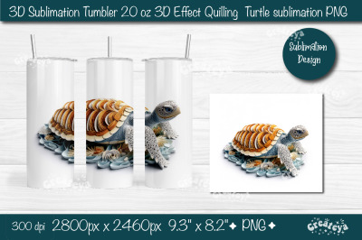 3d Turtle tumbler Turtle sublimation tumbler 3d Quilling tumbler 3D Tu