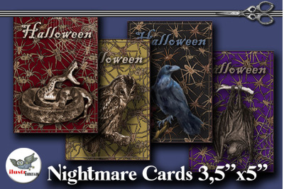 Halloween Nightmare Cards 3,5&#039;&#039;x5&#039;&#039;