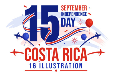 16 Happy Independence Day of Costa Rica Illustration