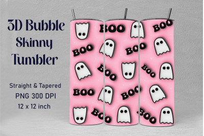 3D Inflated Puff Cute Ghost Boo Design