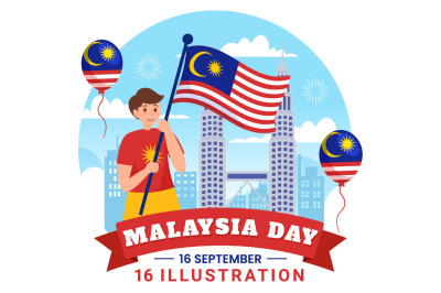 16 Happy Malaysia Day Illustration